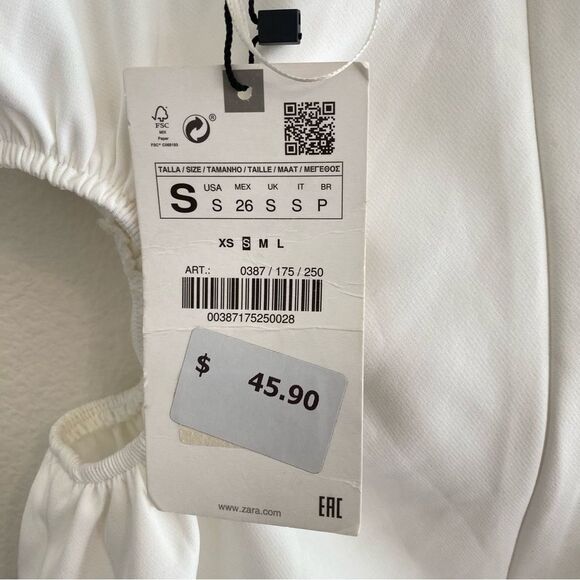 NWT ZARA Asymmetrical Cut Out Strappy Short Mini Dress Size Small - Picture 10 of 13